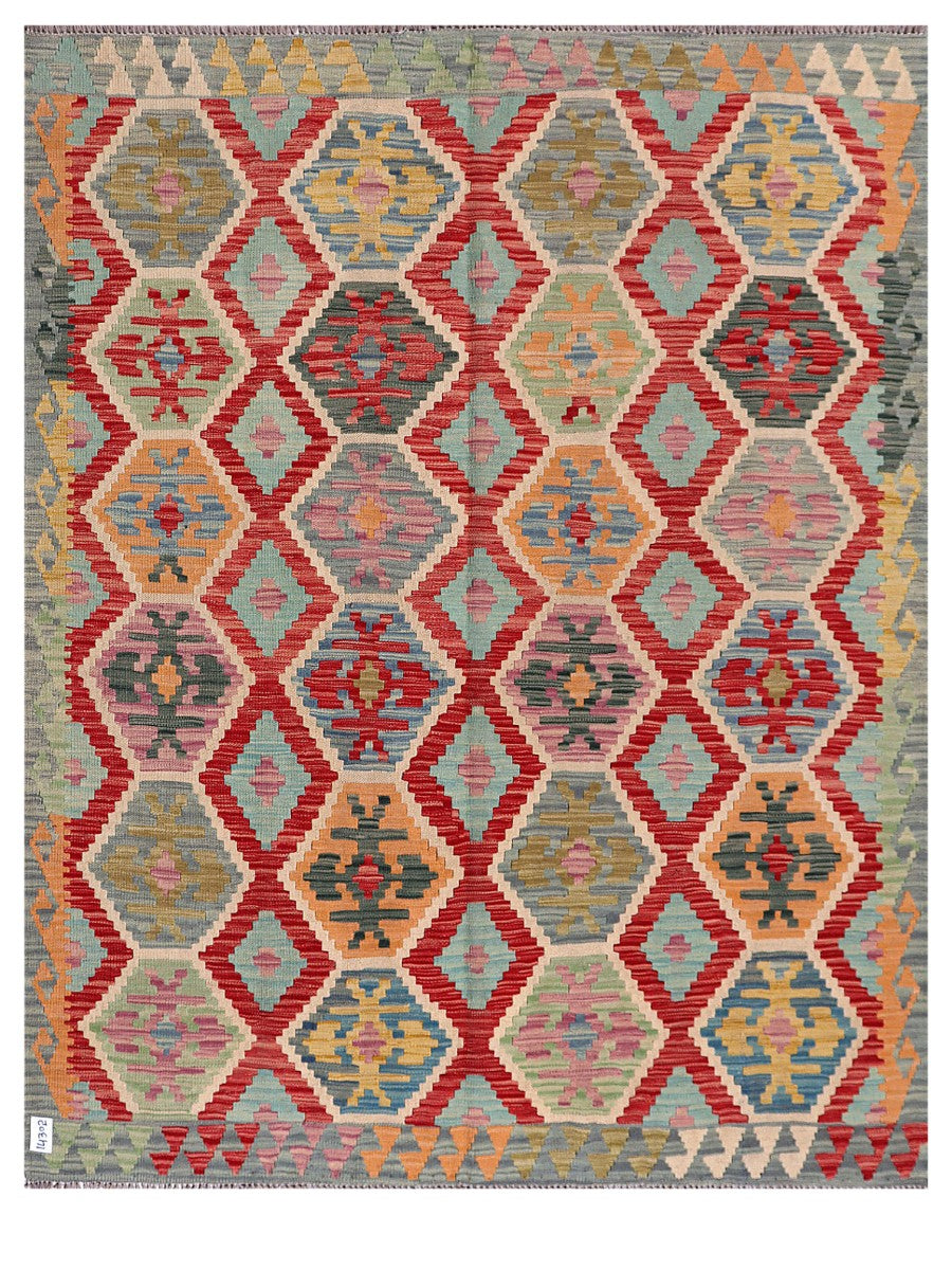 Maimana Afghanistan Kilim Rug - 201 x160 cm - Handmade