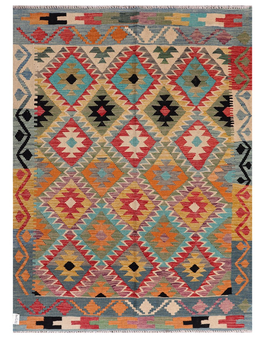 Maimana Afghanistan Kilim Rug - 207 x155 cm - Handmade