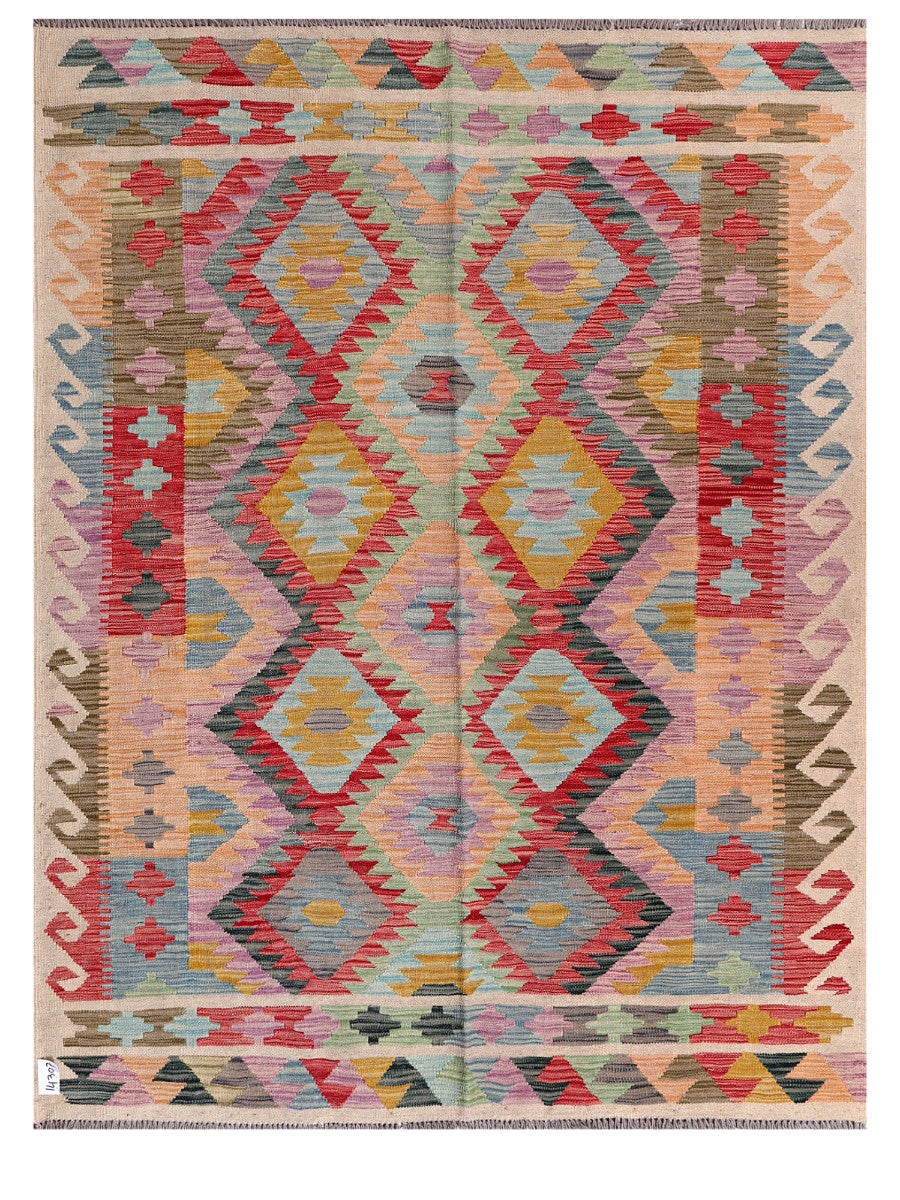 Maimana Afghanistan Kilim Rug - 200 x154 cm - Handmade