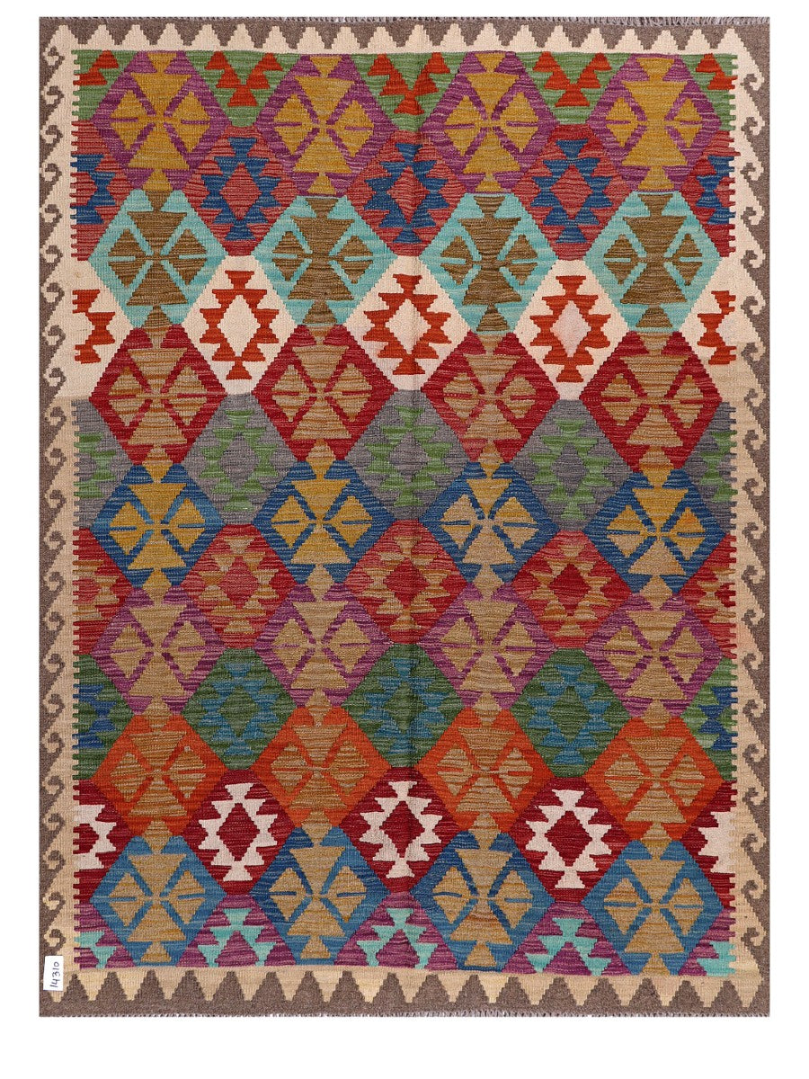 Maimana Afghanistan Kilim Rug - 199 x150 cm - Handmade