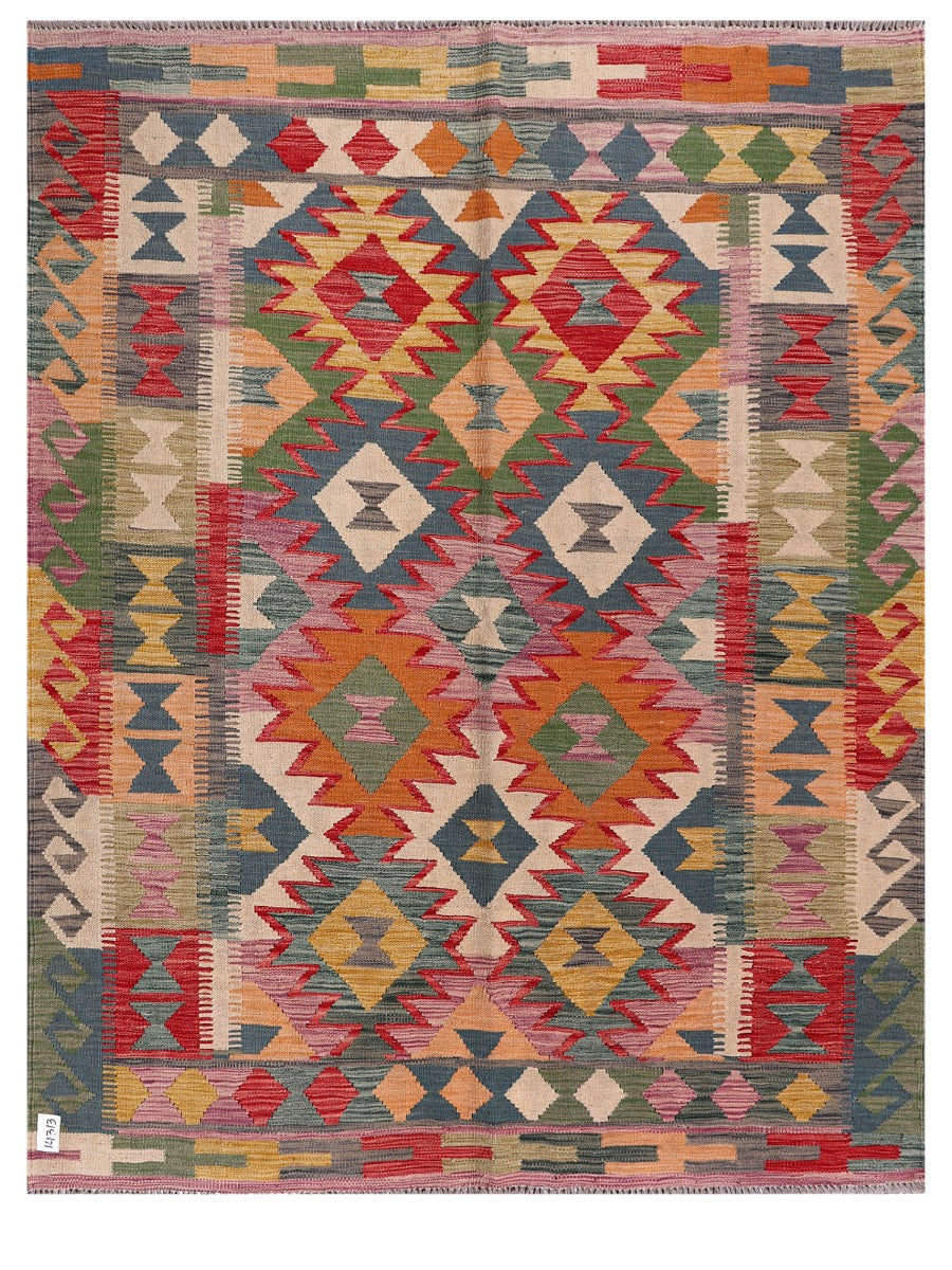 Maimana Afghanistan Kilim Rug - 200 x157 cm - Handmade