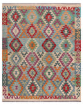 Maimana Afghanistan Kilim Rug - 194 x159 cm - Handmade