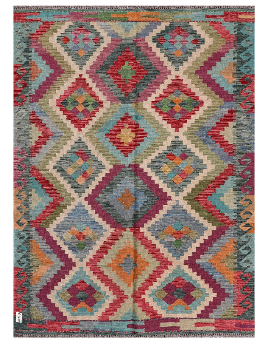 Maimana Afghanistan Kilim Rug - 201 x150 cm - Handmade