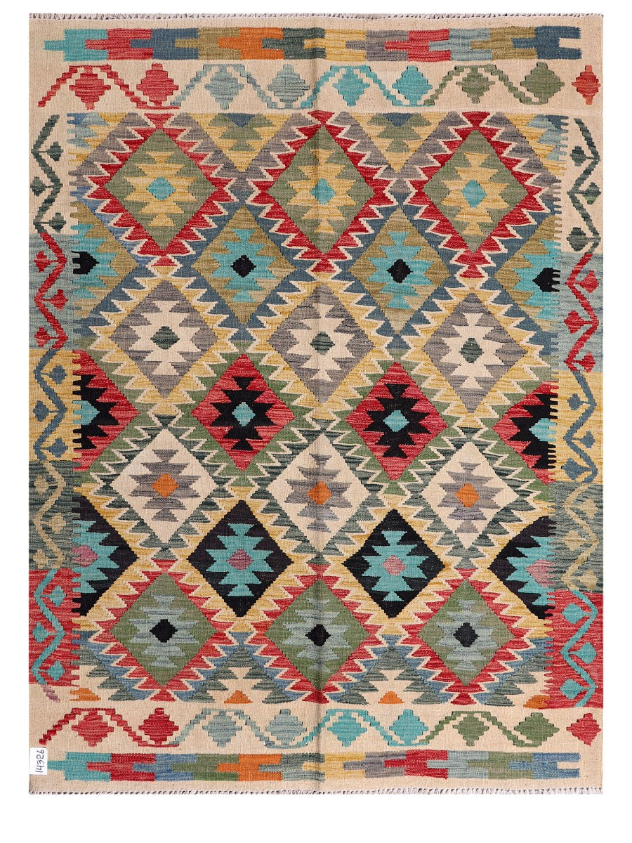 Maimana Afghanistan Kilim Rug - 204 x154 cm - Handmade