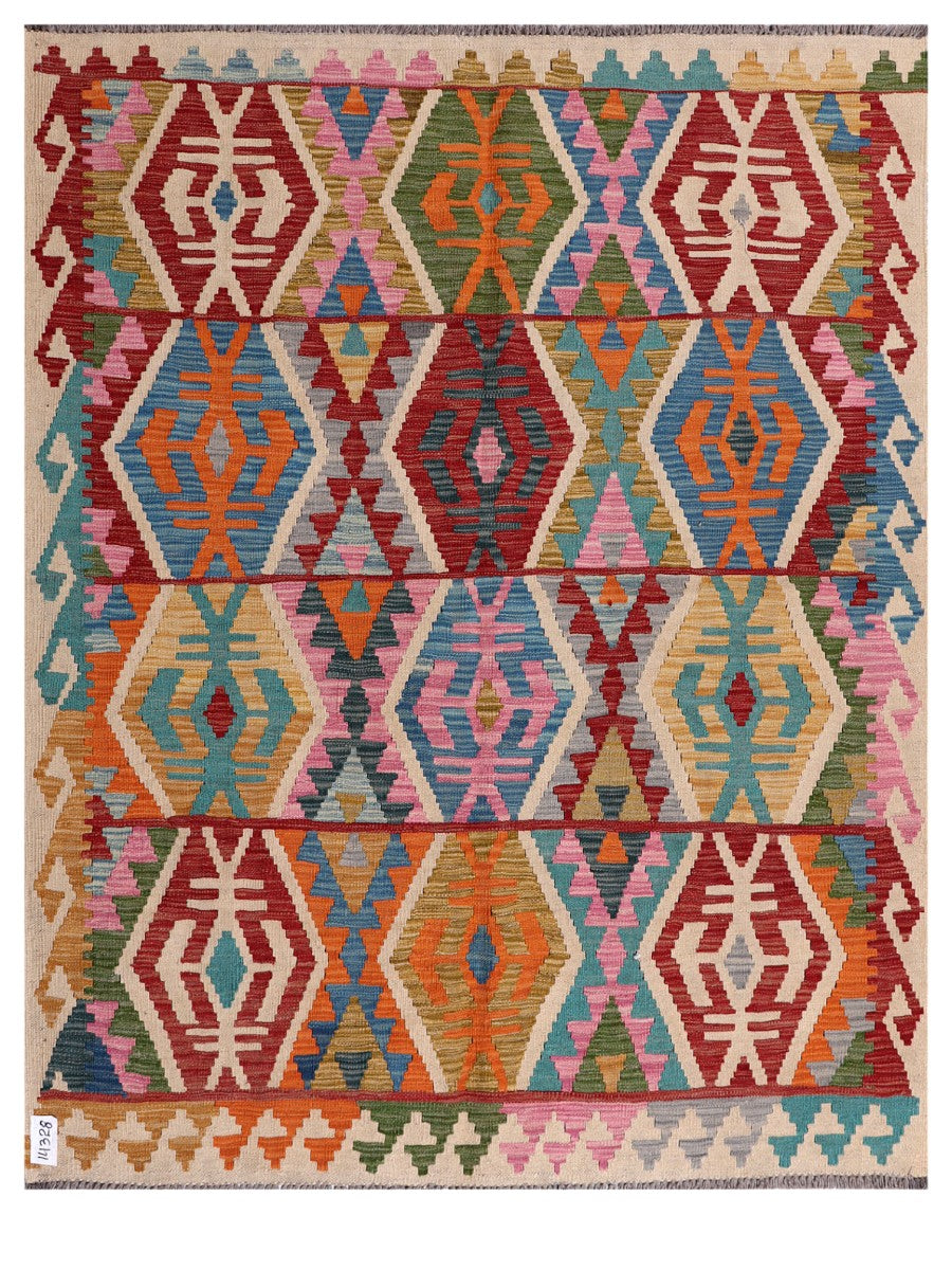 Maimana Afghanistan Kilim Rug - 187 x149 cm - Handmade