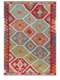 Maimana Afghanistan Kilim Rug - 201 x145 cm - Handmade