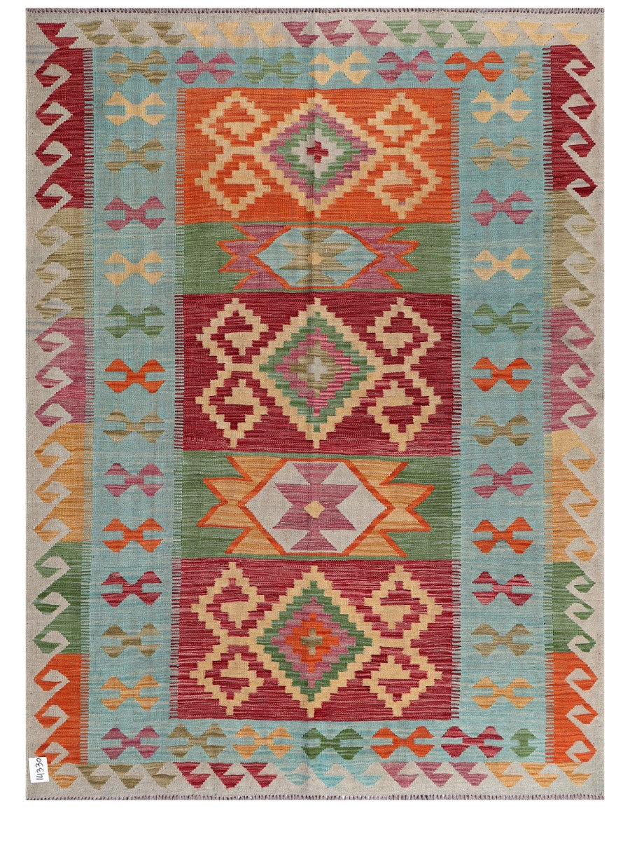 Maimana Afghanistan Kilim Rug - 204 x153 cm - Handmade