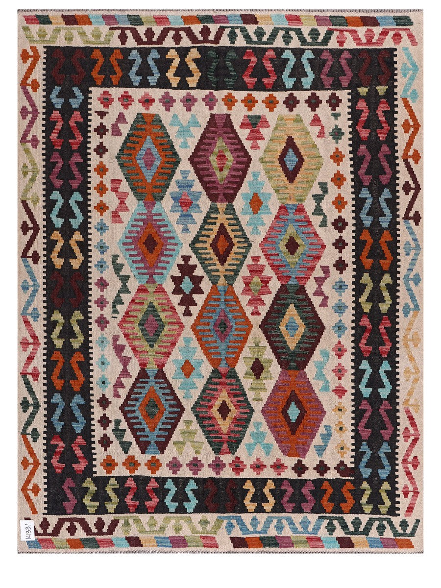 Maimana Afghanistan Kilim Rug - 196 x150 cm - Handmade