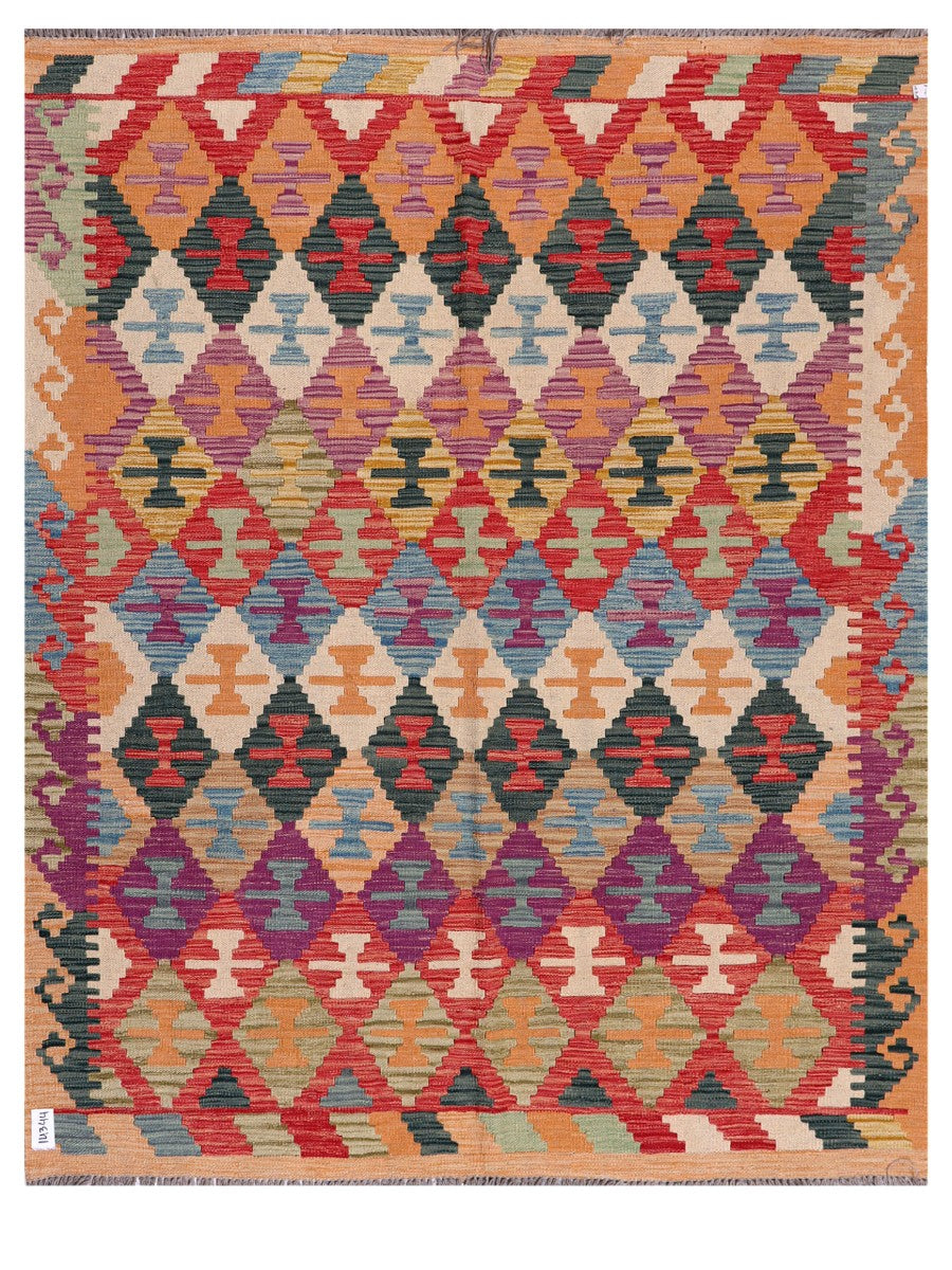 Maimana Afghanistan Kilim Rug - 192 x154 cm - Handmade
