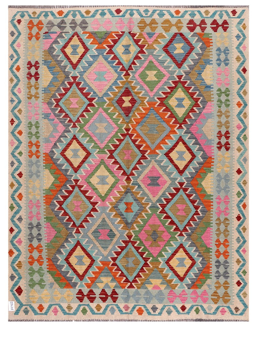 Maimana Afghanistan Kilim Rug - 200 x156 cm - Handmade