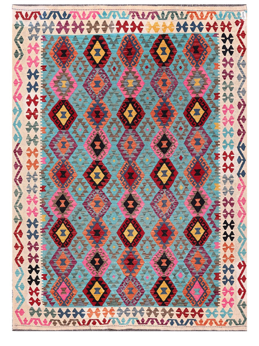 Maimana Afghanistan Kilim Rug - 281 x206 cm - Handmade