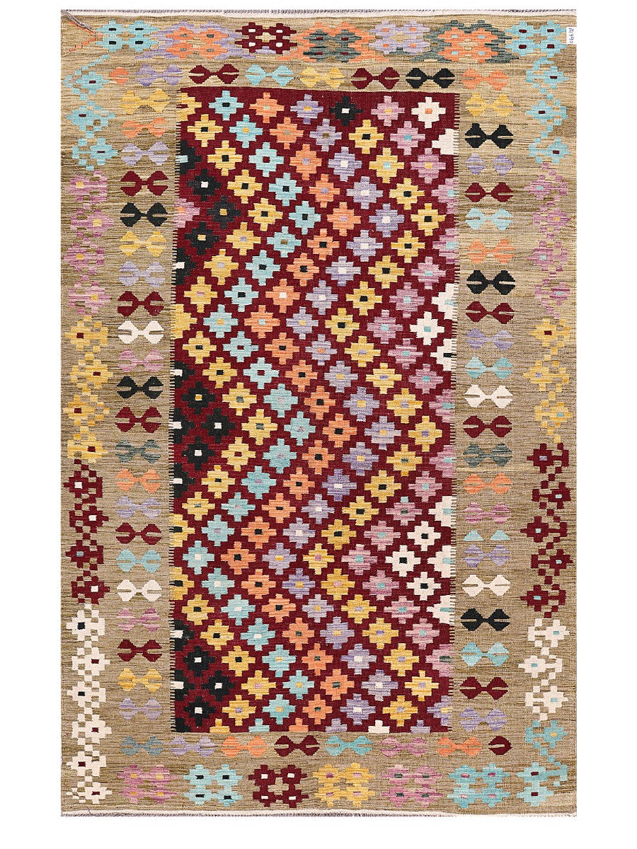 Maimana Afghanistan Kilim Rug - 307 x200 cm - Handmade