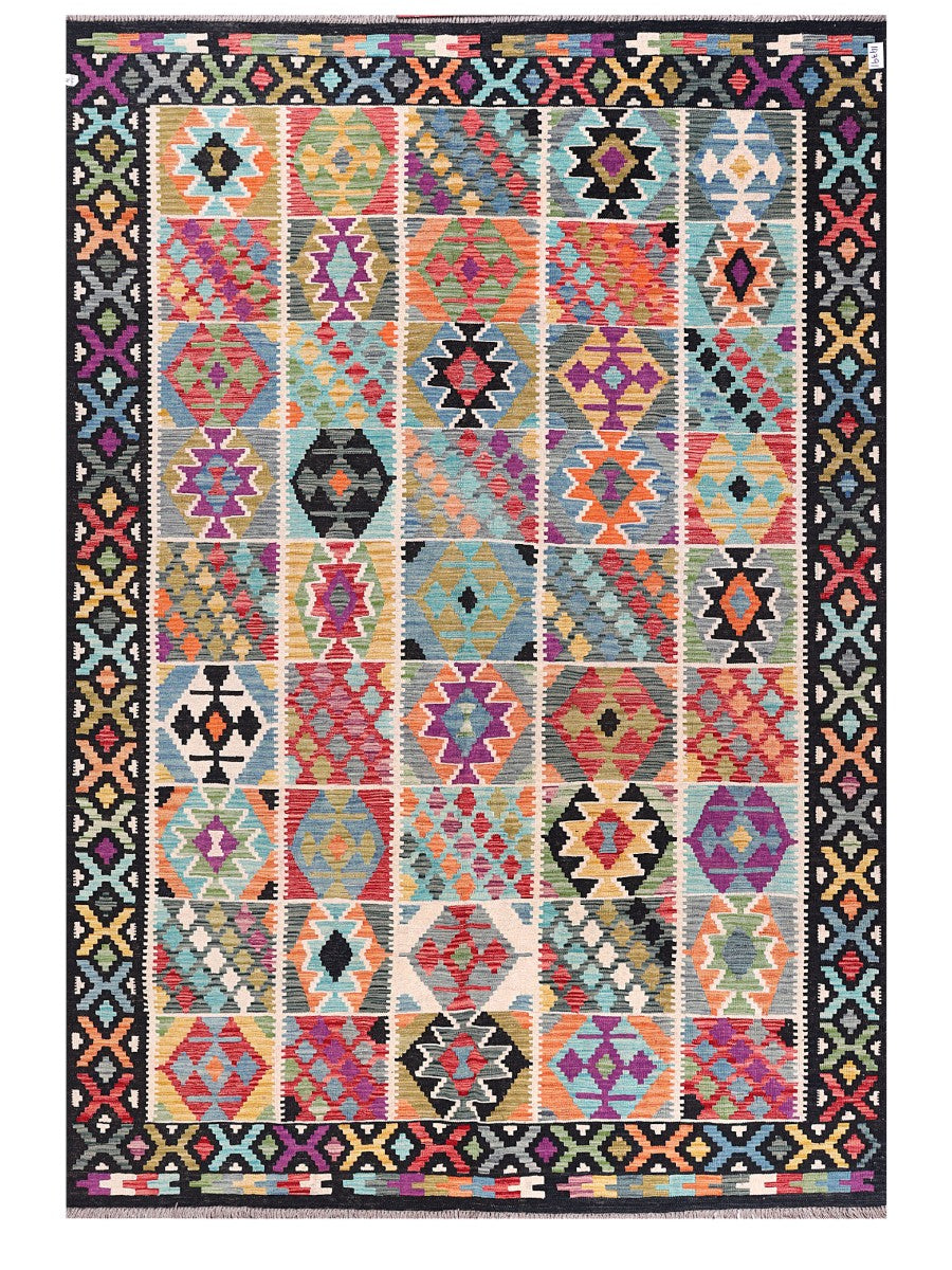Maimana Afghanistan Kilim Rug - 306 x212 cm - Handmade
