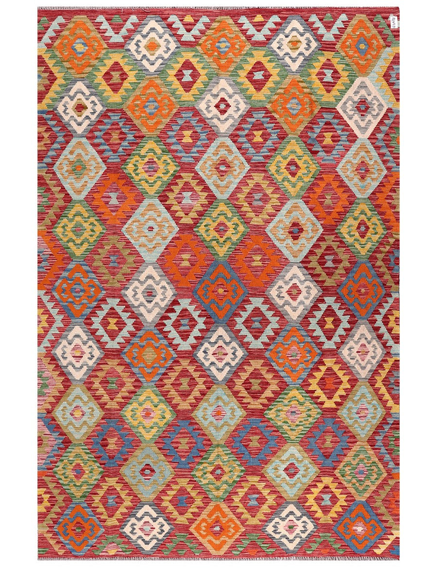 Maimana Afghanistan Kilim Rug - 305 x203 cm - Handmade