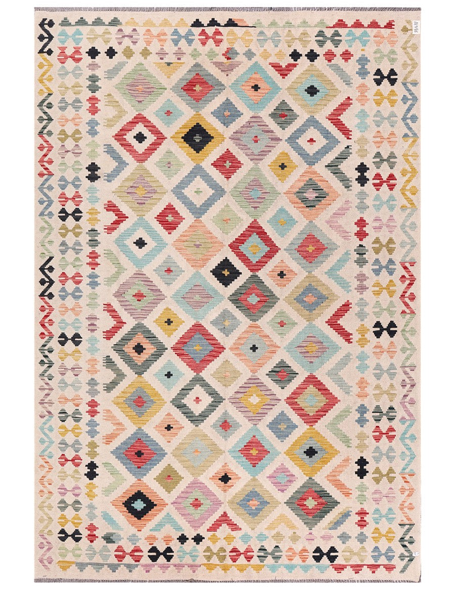 Maimana Afghanistan Kilim Rug - 294 x201 cm - Handmade