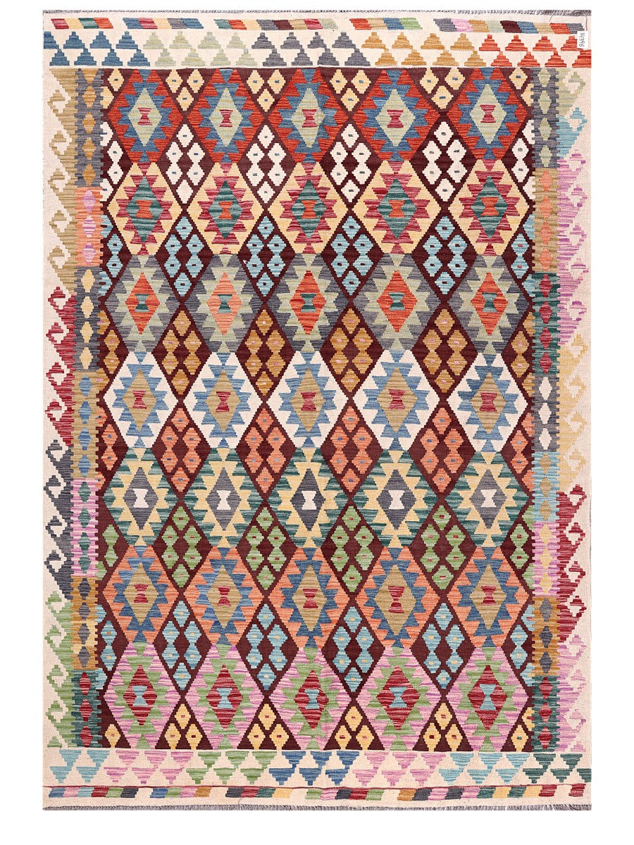 Maimana Afghanistan Kilim Rug - 294 x205 cm - Handmade