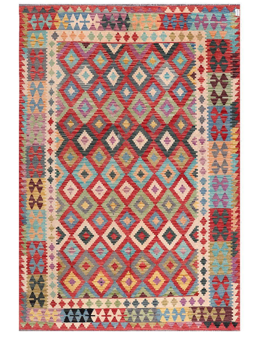 Maimana Afghanistan Kilim Rug - 294 x202 cm - Handmade