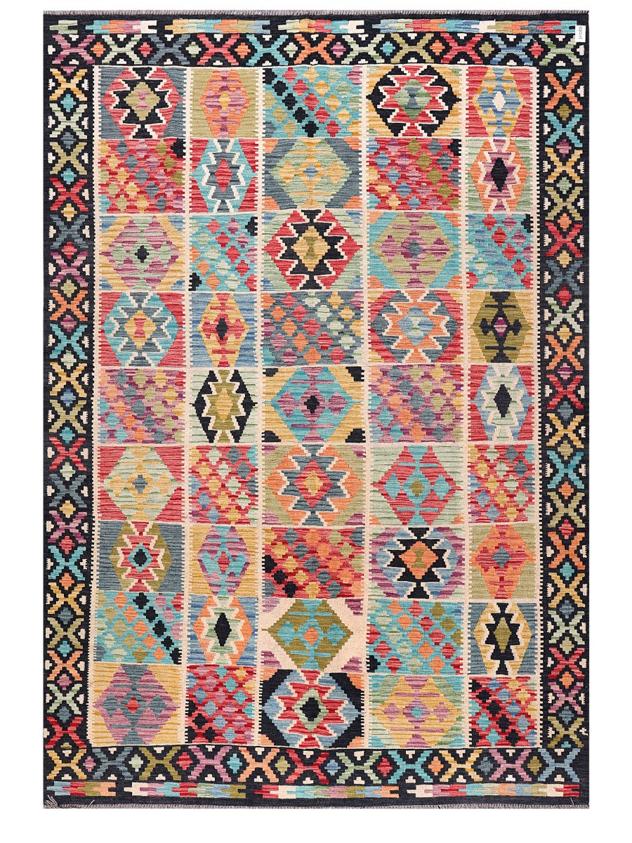 Maimana Afghanistan Kilim Rug - 302 x210 cm - Handmade