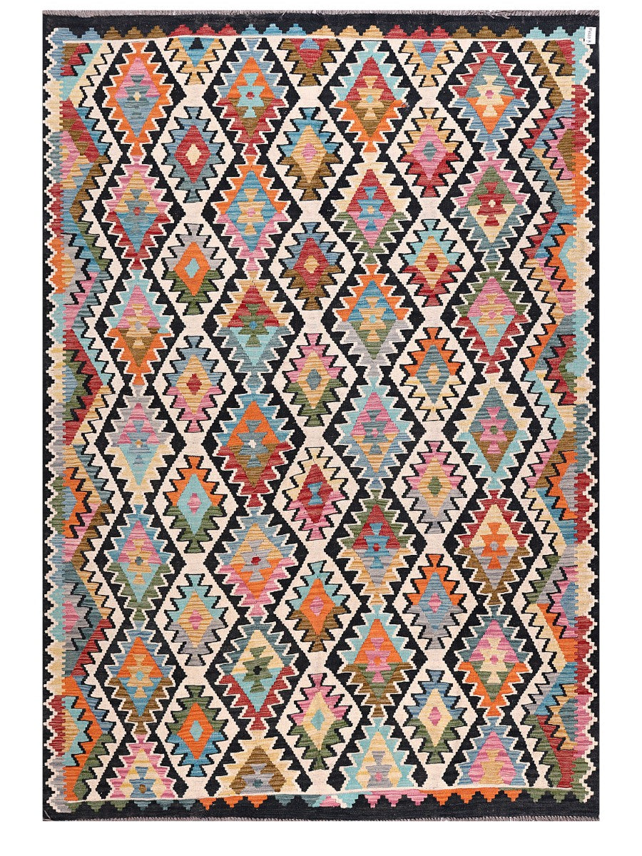 Maimana Afghanistan Kilim Rug - 295 x206 cm - Handmade