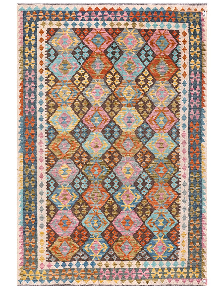 Maimana Afghanistan Kilim Rug - 298 x204 cm - Handmade