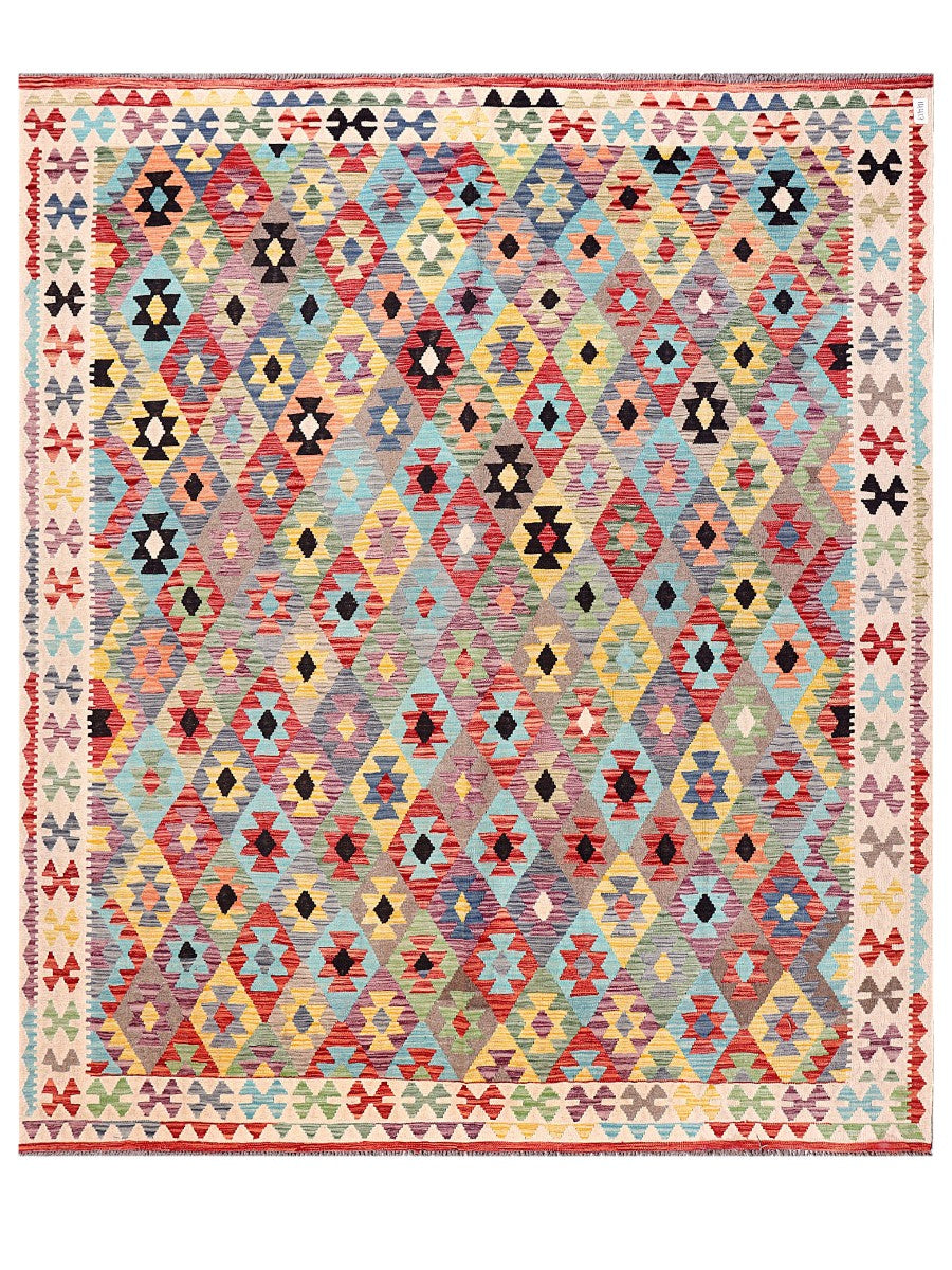 Maimana Afghanistan Kilim Rug - 299 x257 cm - Handmade