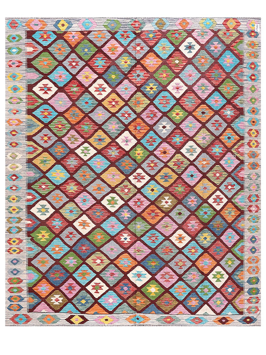 Maimana Afghanistan Kilim Rug - 293 x247 cm - Handmade