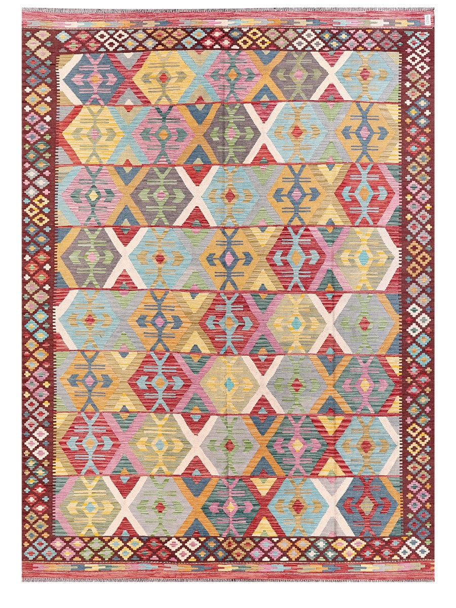 Maimana Afghanistan Kilim Rug - 346 x252 cm - Handmade