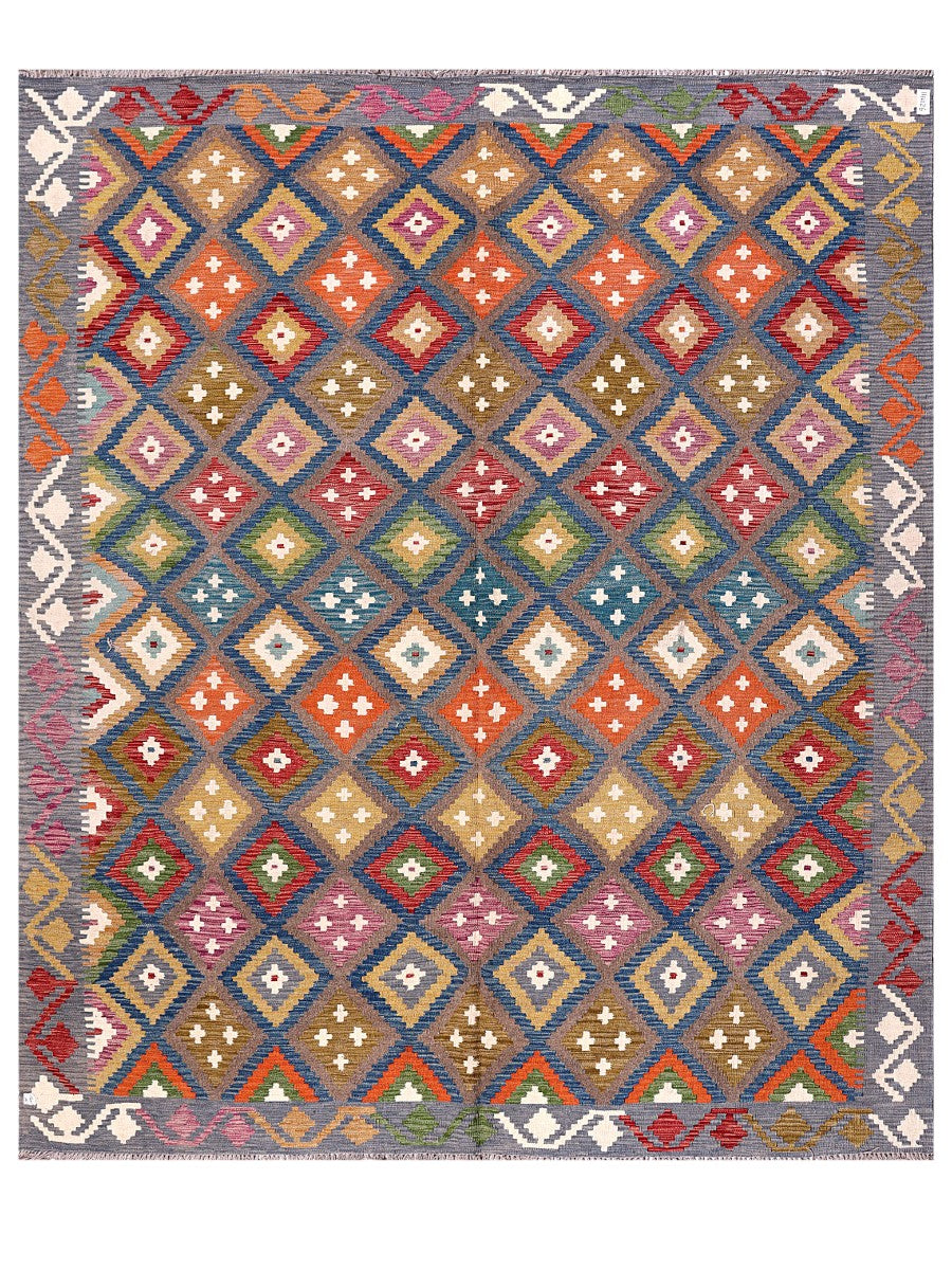Maimana Afghanistan Kilim Rug - 300 x256 cm - Handmade