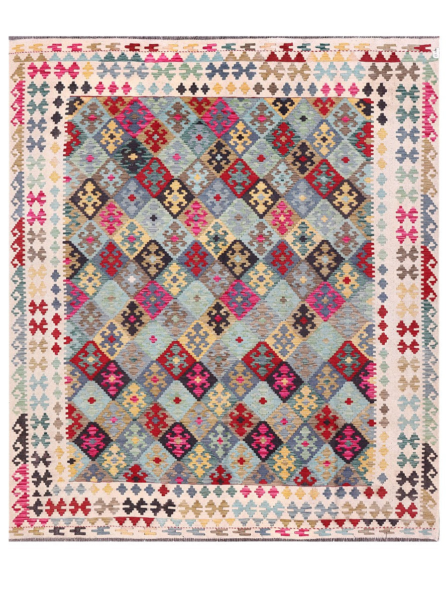 Maimana Afghanistan Kilim Rug - 297 x258 cm - Handmade