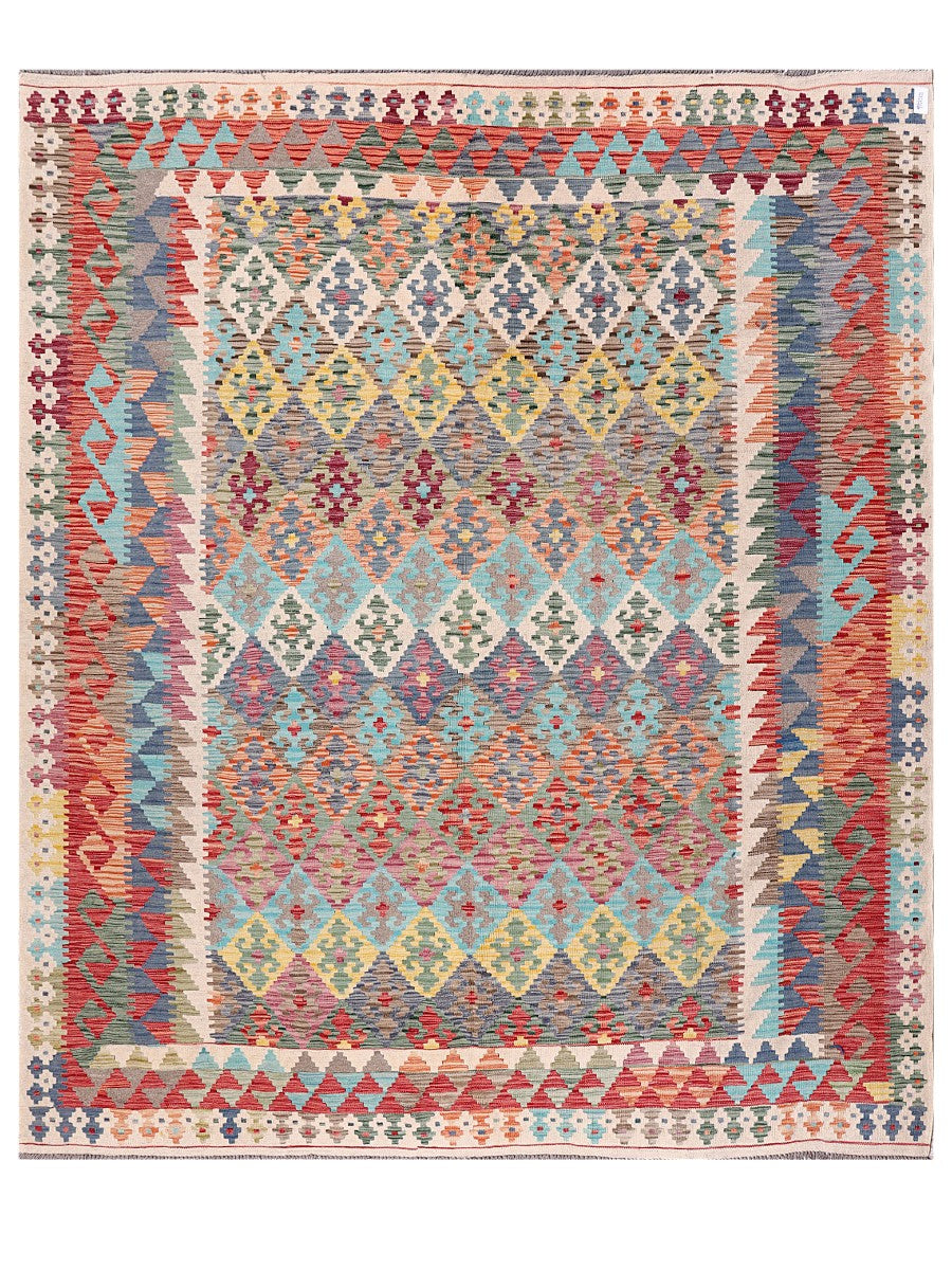 Maimana Afghanistan Kilim Rug - 297 x256 cm - Handmade