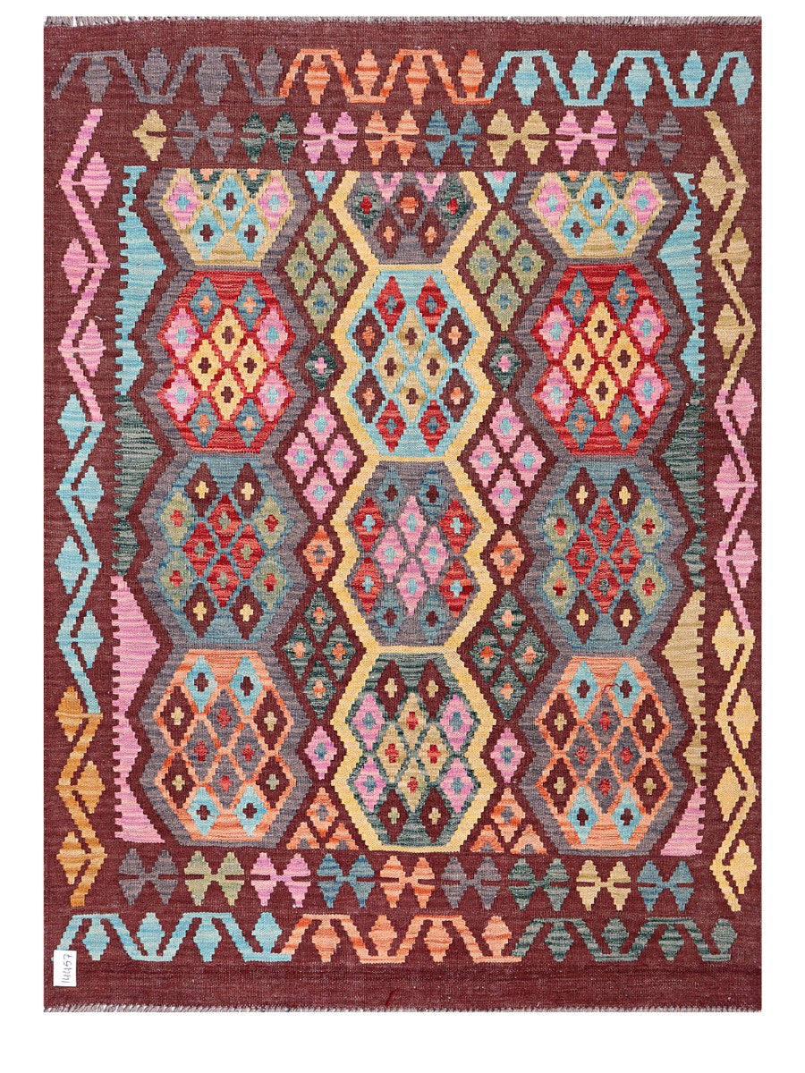 Maimana Afghanistan Kilim Rug - 178 x132 cm - Handmade