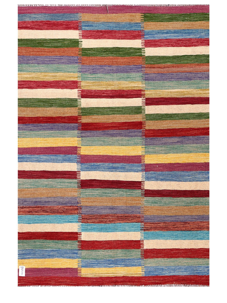 Maimana Afghanistan Kilim Rug - 179 x125 cm - Handmade