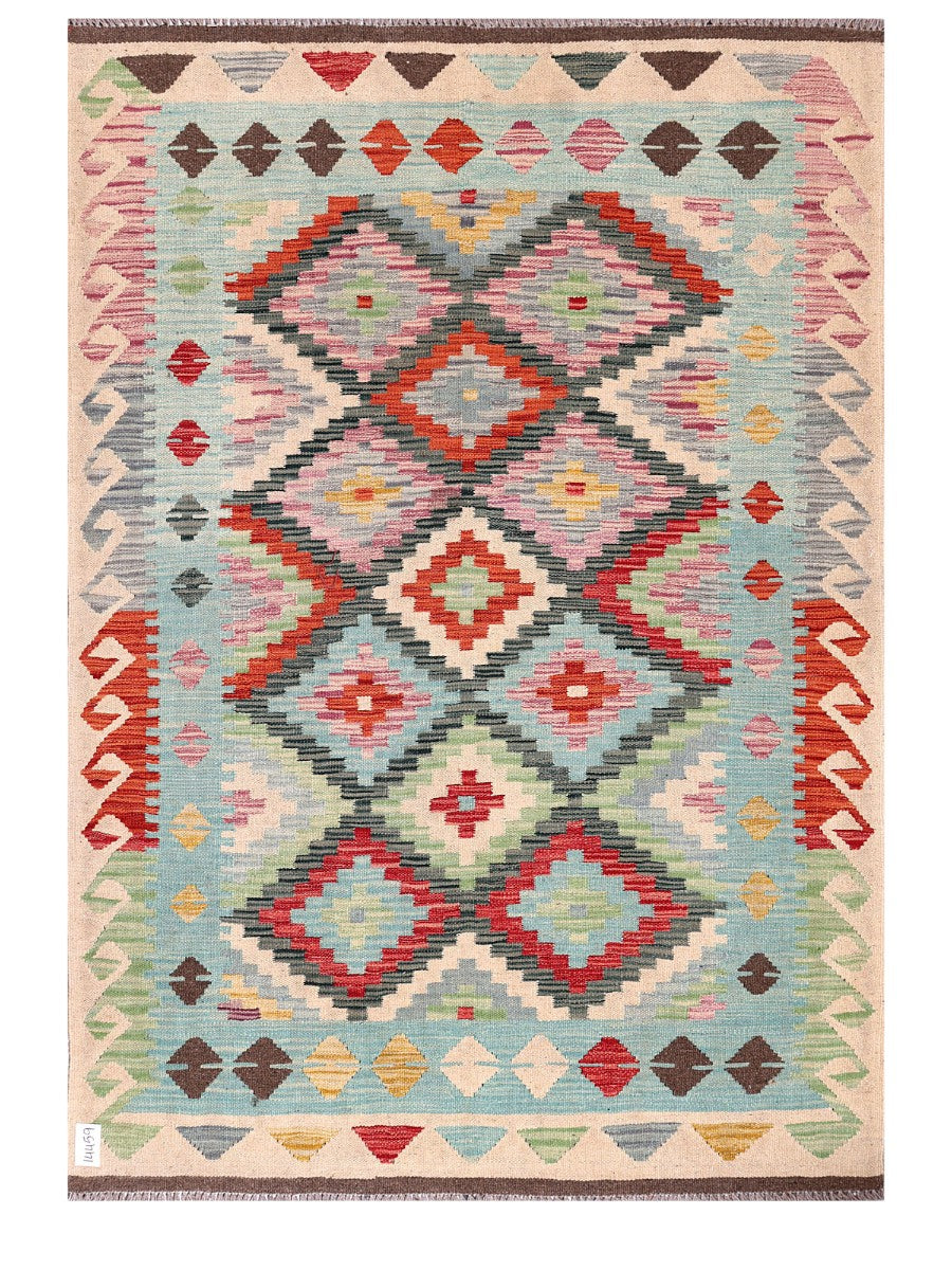 Maimana Afghanistan Kilim Rug - 183 x130 cm - Handmade