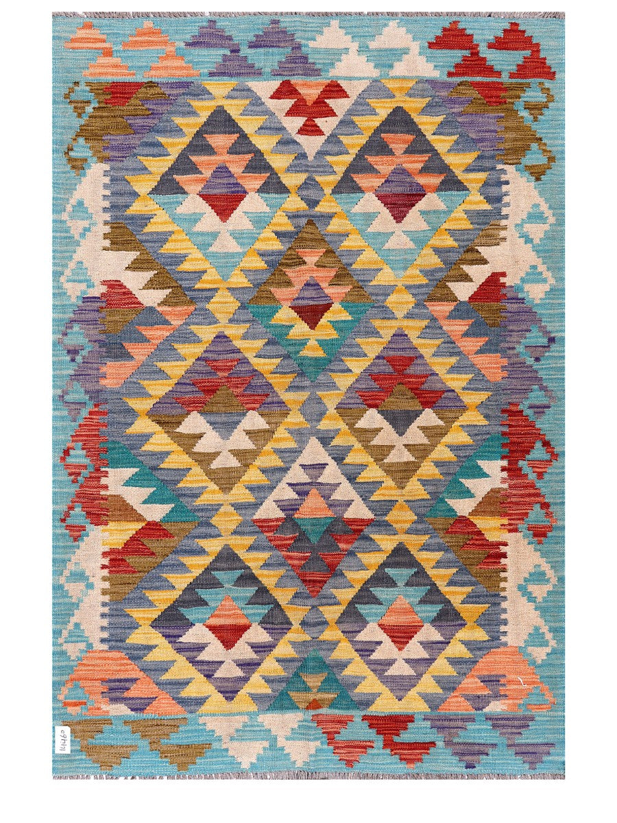 Maimana Afghanistan Kilim Rug - 179 x123 cm - Handmade