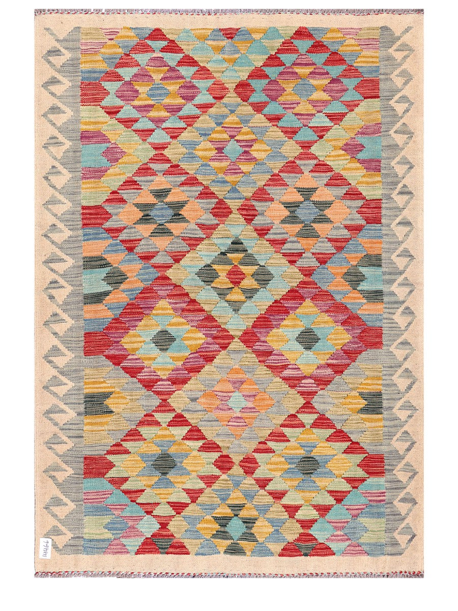 Maimana Afghanistan Kilim Rug - 179 x126 cm - Handmade