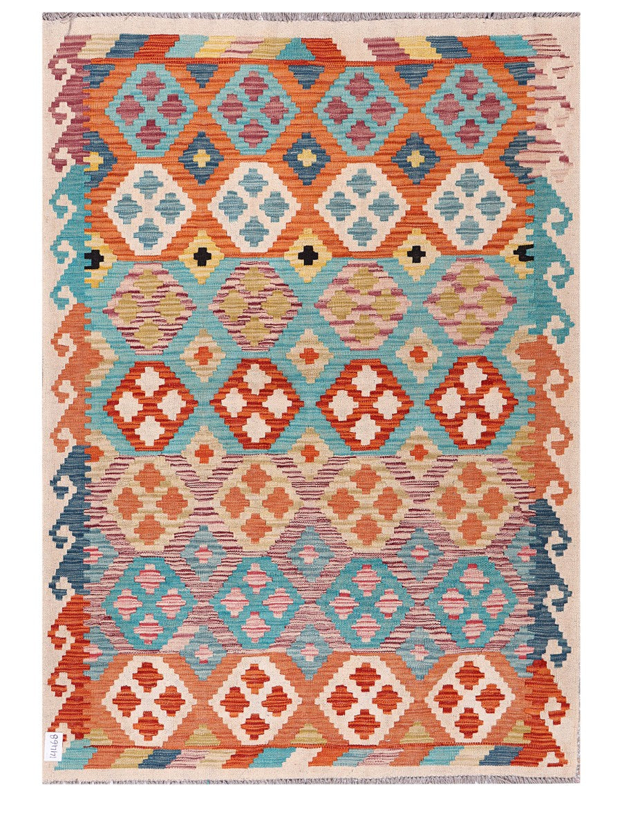 Maimana Afghanistan Kilim Rug - 178 x127 cm - Handmade