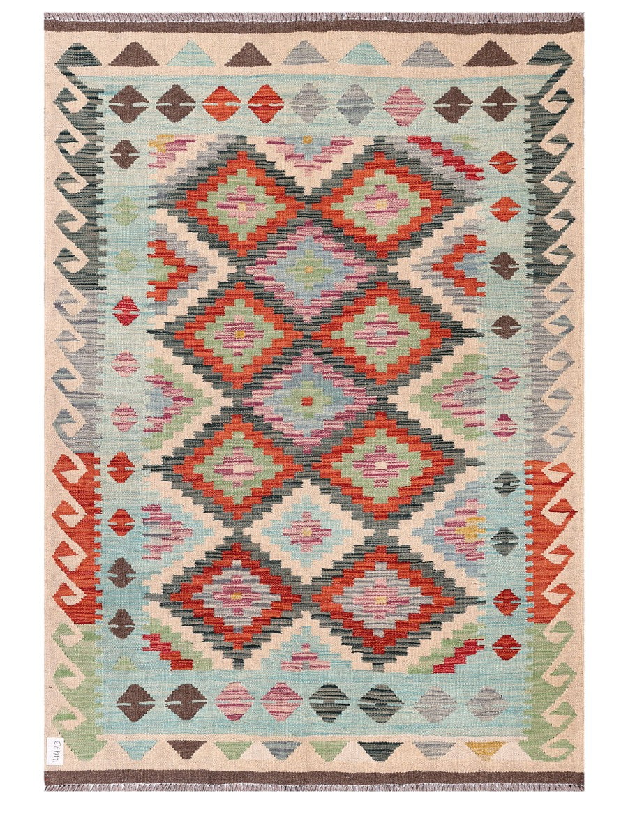 Maimana Afghanistan Kilim Rug - 181 x129 cm - Handmade