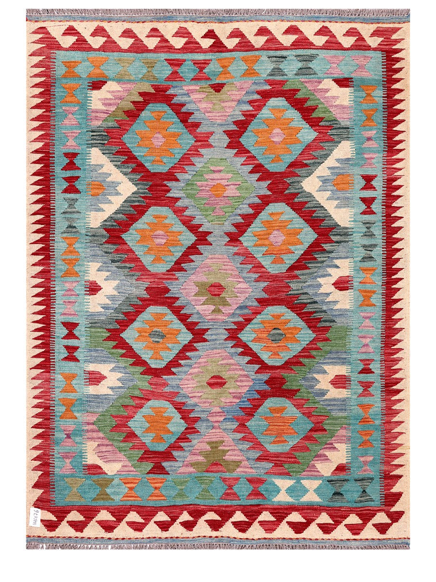 Maimana Afghanistan Kilim Rug - 182 x133 cm - Handmade