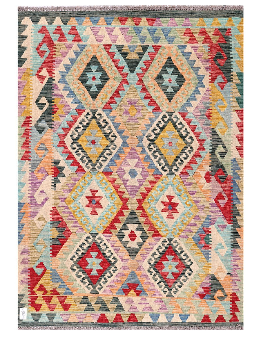 Maimana Afghanistan Kilim Rug - 178 x127 cm - Handmade