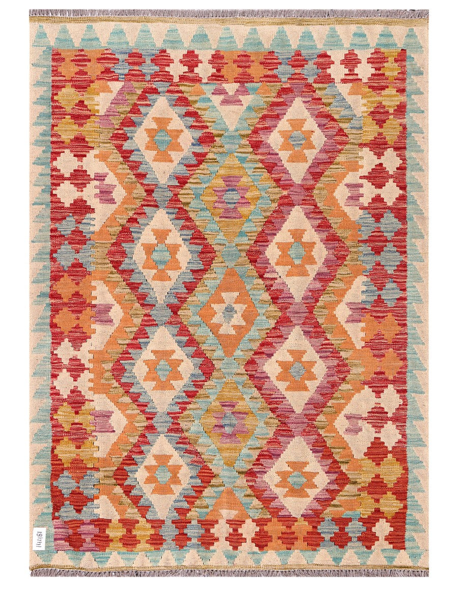 Maimana Afghanistan Kilim Rug - 168 x122 cm - Handmade