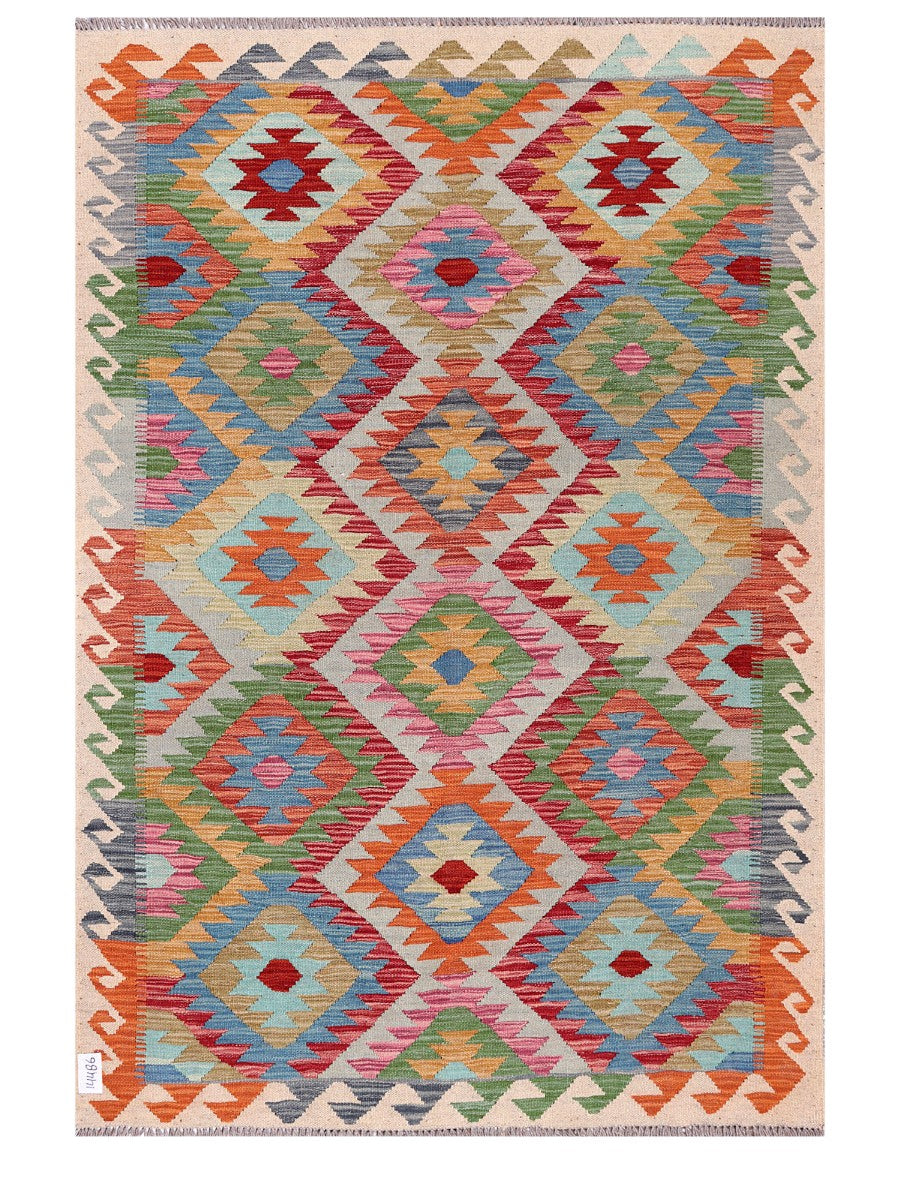 Maimana Afghanistan Kilim Rug - 180 x124 cm - Handmade