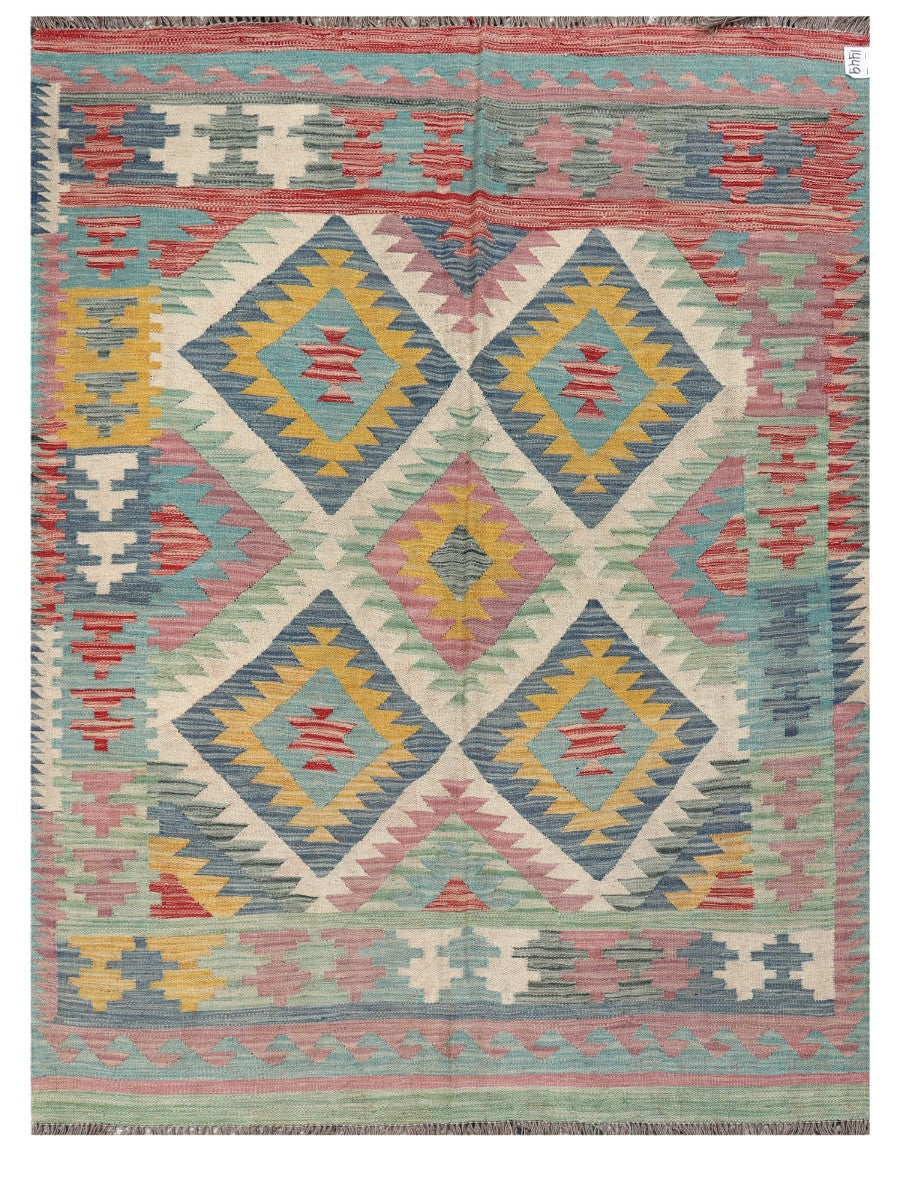 Maimana Afghanistan Kilim Rug - 204 x146 cm - Handmade