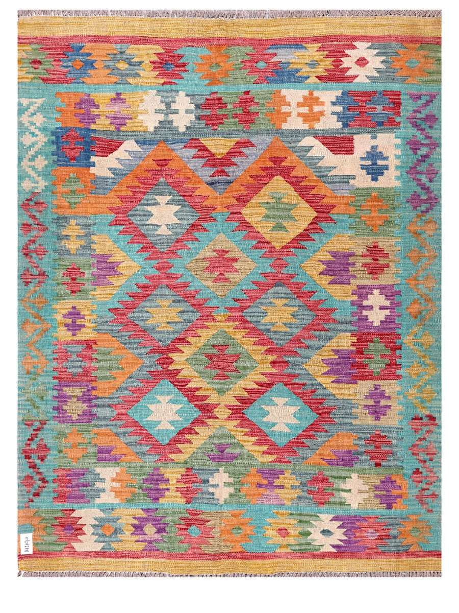 Maimana Afghanistan Kilim Rug - 174 x134 cm - Handmade