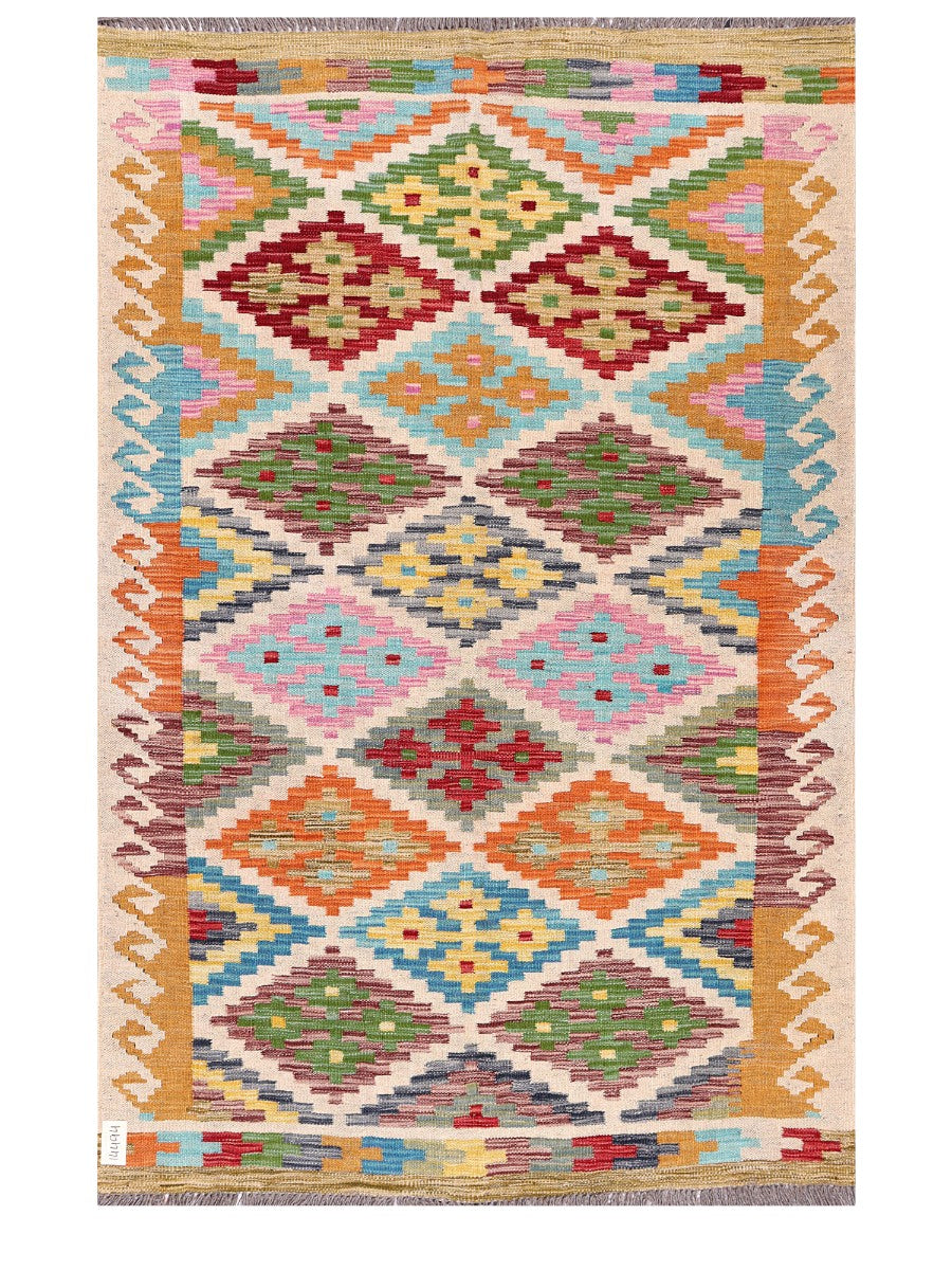 Maimana Afghanistan Kilim Rug - 183 x120 cm - Handmade
