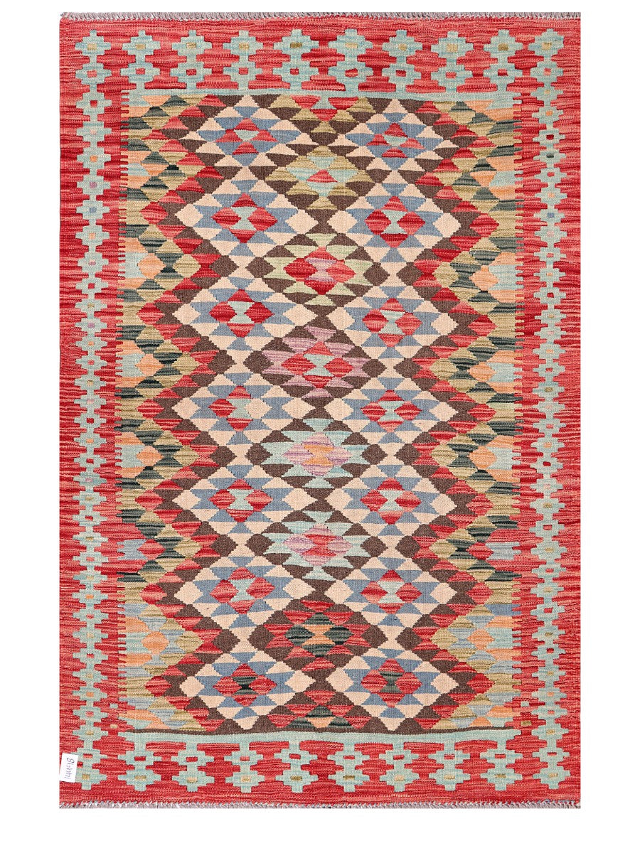 Maimana Afghanistan Kilim Rug - 179 x121 cm - Handmade