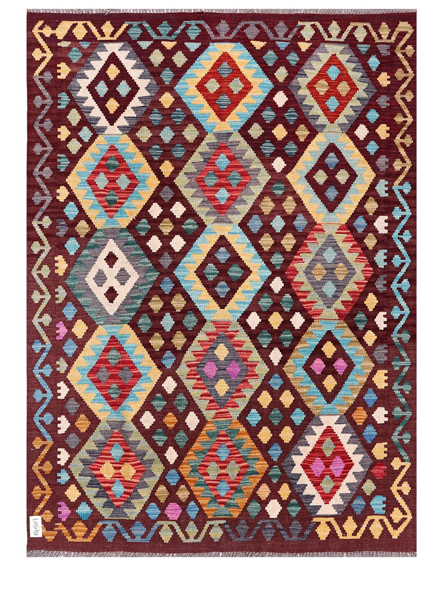 Maimana Afghanistan Kilim Rug - 175 x128 cm - Handmade