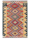 Maimana Afghanistan Kilim Rug - 192 x131 cm - Handmade