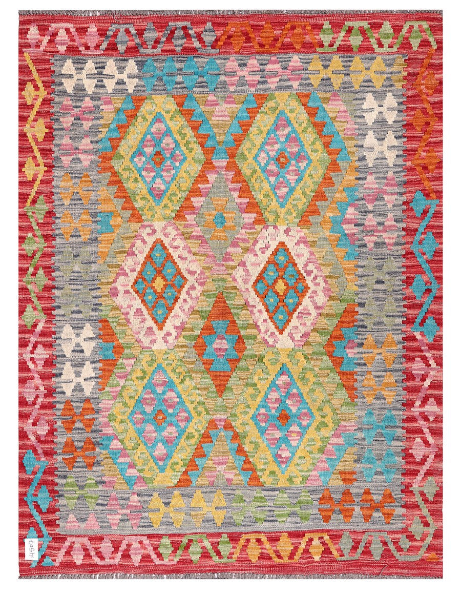 Maimana Afghanistan Kilim Rug - 172 x132 cm - Handmade