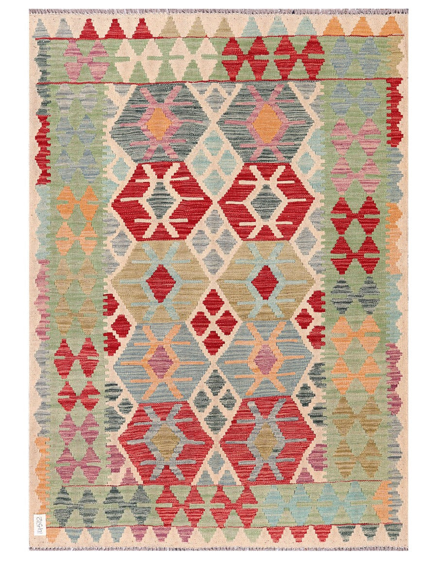 Maimana Afghanistan Kilim Rug - 175 x126 cm - Handmade