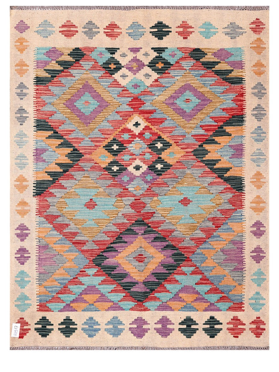 Maimana Afghanistan Kilim Rug - 170 x132 cm - Handmade